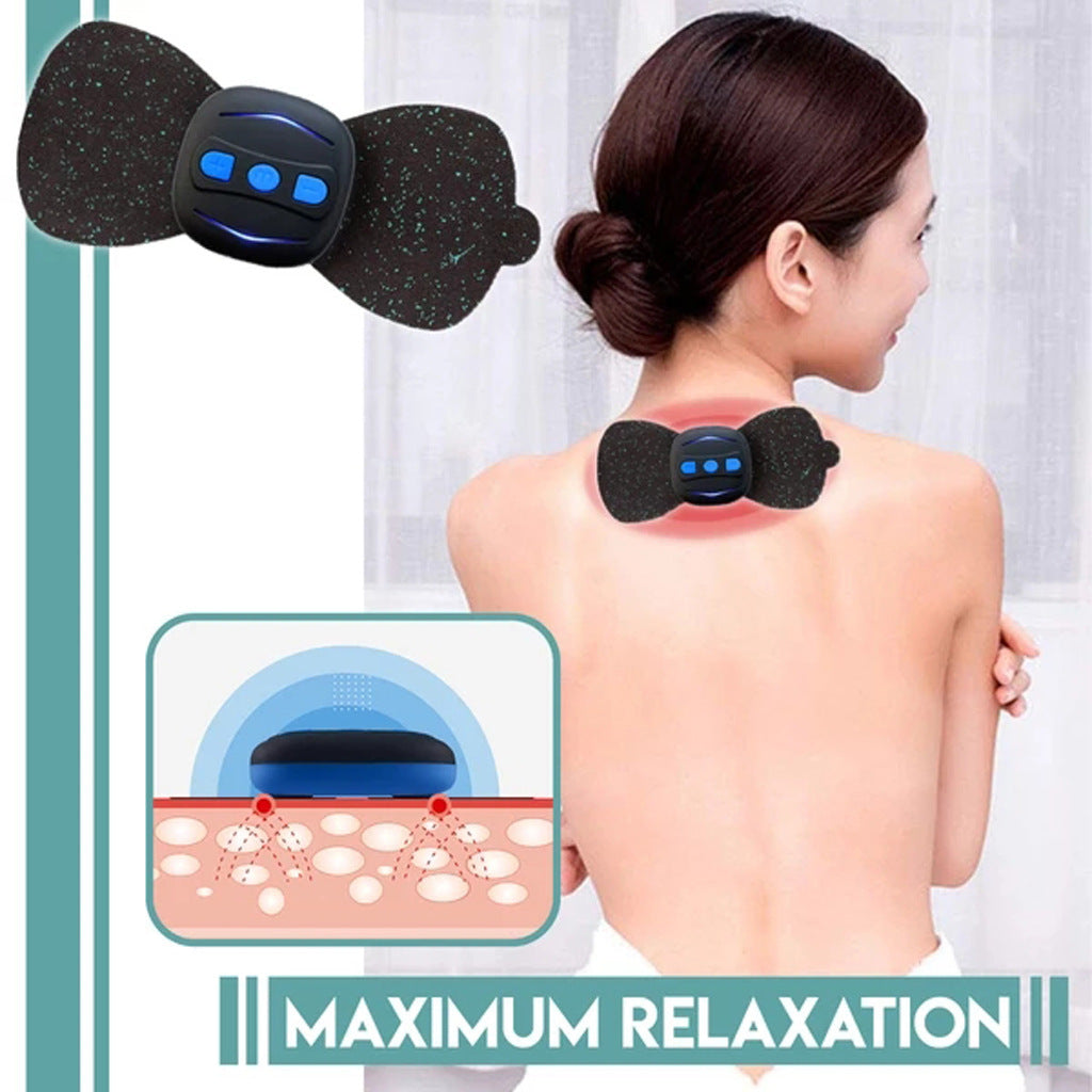 Rosavie Portable Mini Neck Massager – USB Rechargeable Cervical Pain Relief Stickers