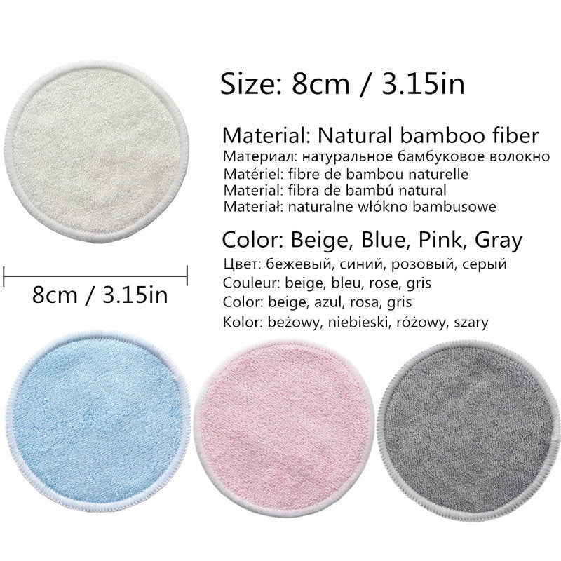 Rosavie 12-Pack Reusable Cotton Makeup Remover Pads – Eco-Friendly, Washable, Soft & Gentle Face Cleansing Rounds with Wash Bag – Zero Waste Skincare Alternative