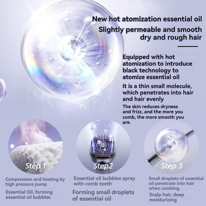 Rosavie Electric Scalp Massage Brush with Essential Hair Oil – Hair Growth & Relaxation Tool
