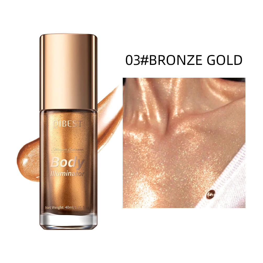 Rosavie Luxury Body Shimmer Oil – Hydrating Glow Highlighter & Eye Brightener with Vitamin E Style 3