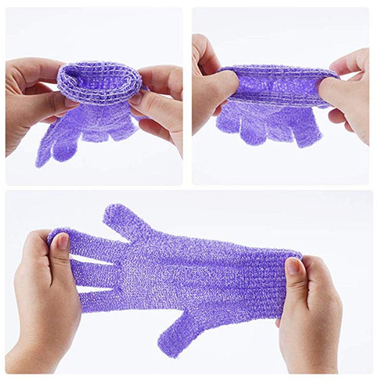 Rosavie Luxury Double-Sided Exfoliating Bath Gloves – Deep Clean & Smooth Skin