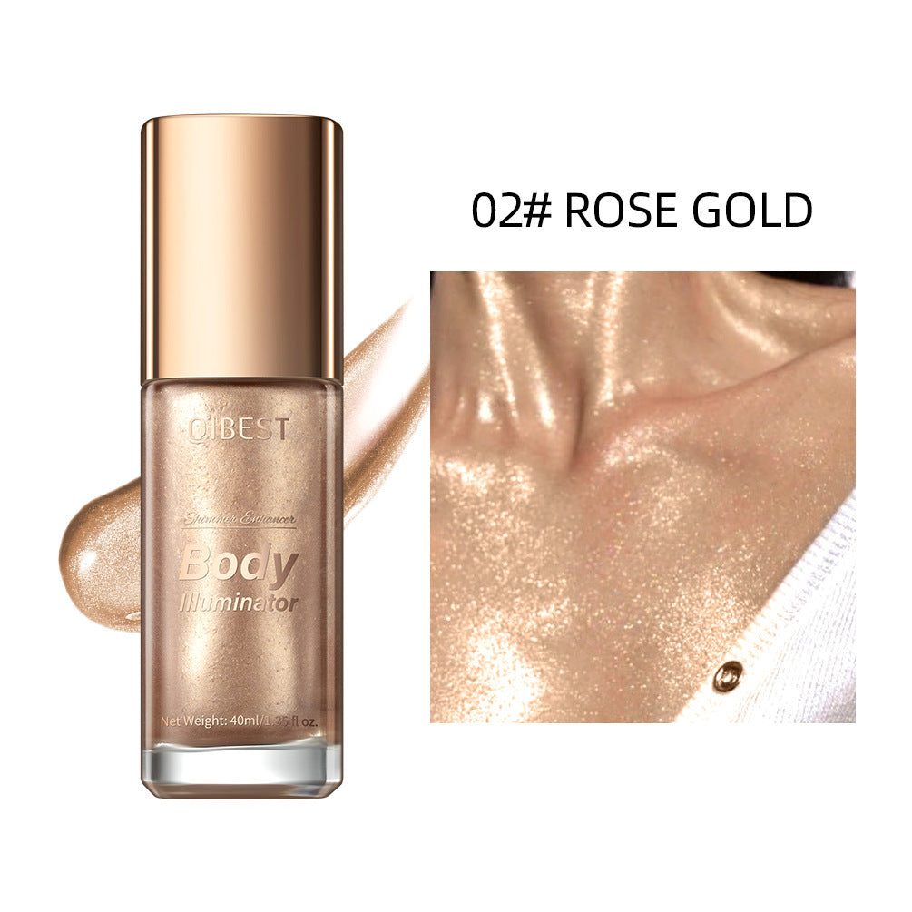 Rosavie Luxury Body Shimmer Oil – Hydrating Glow Highlighter & Eye Brightener with Vitamin E Style 2