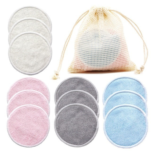 Rosavie 12-Pack Reusable Cotton Makeup Remover Pads – Eco-Friendly, Washable, Soft & Gentle Face Cleansing Rounds with Wash Bag – Zero Waste Skincare Alternative MixColor