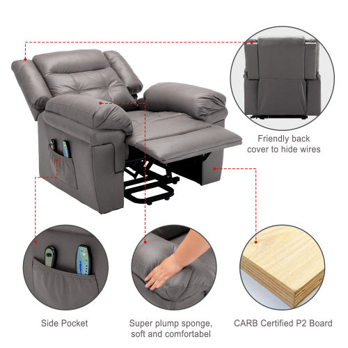 Rosavie Rosavie™ Power Lift Recliner Chair – Electric Massage & Heating Armchair for Seniors|Tech Cloth Lift Chair with Remote Control for Elderly Living Room Comfort
