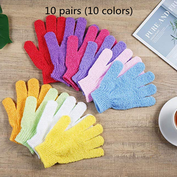 Rosavie Luxury Double-Sided Exfoliating Bath Gloves – Deep Clean & Smooth Skin Different colors