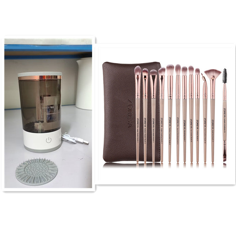 Rosavie Rosavie Electric Makeup Brush Cleaner – Portable USB Charging Device | Automatic Brush Spinner & Dryer Set8 USB