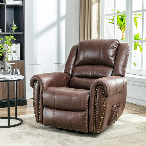Rosavie Rosavie™ Large Power Lift Recliner Chair with Massage & Heat – Heavy Duty Electric Faux Leather Chair for Elderly & Big People, USB Charging & Side Pockets