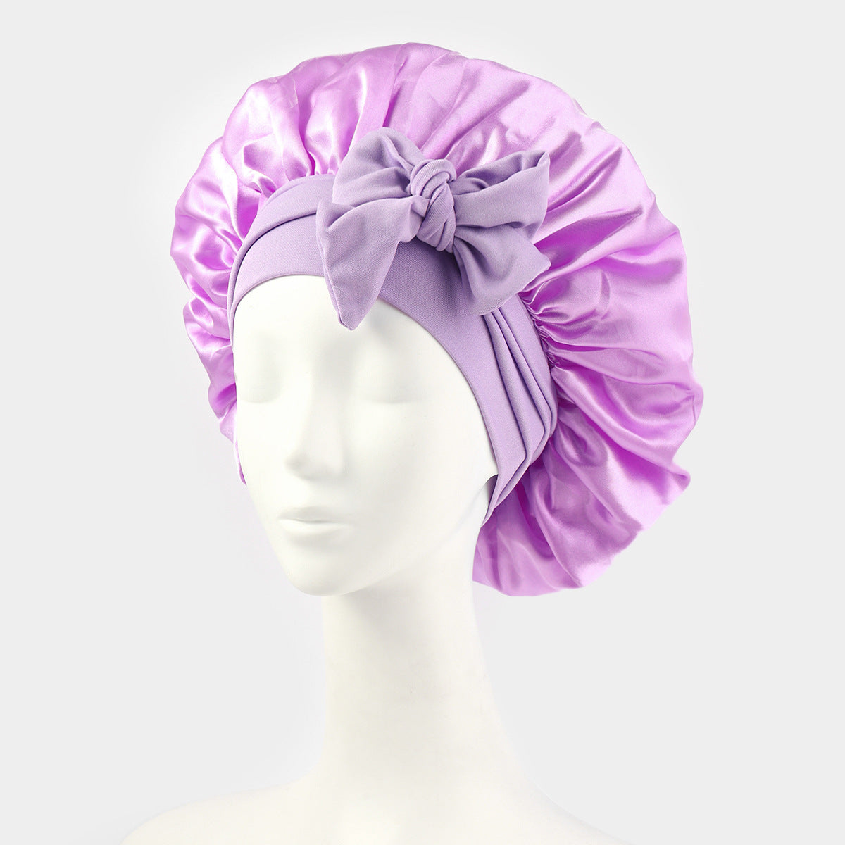 Buy Luxury Satin & Silk Bonnets with Matching Pillowcases – Hair Care & Beauty Sleep Essentials Light purple | Beauty Device / Skincare Device – Best Online by Rosavie