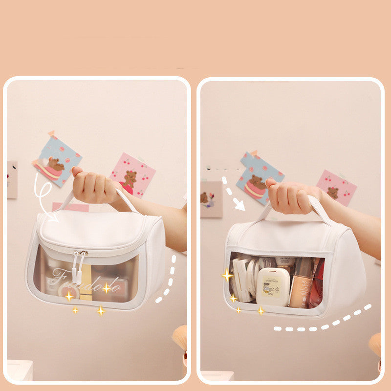 Rosavie Waterproof Cosmetic Storage Bag – Multi-Function Travel Makeup Organizer, Large Capacity, Portable & Durable
