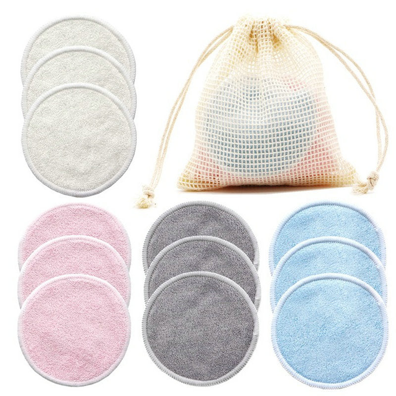 Rosavie 12-Pack Reusable Cotton Makeup Remover Pads – Eco-Friendly, Washable, Soft & Gentle Face Cleansing Rounds with Wash Bag – Zero Waste Skincare Alternative
