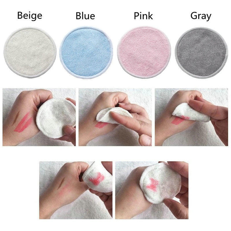 Rosavie 12-Pack Reusable Cotton Makeup Remover Pads – Eco-Friendly, Washable, Soft & Gentle Face Cleansing Rounds with Wash Bag – Zero Waste Skincare Alternative