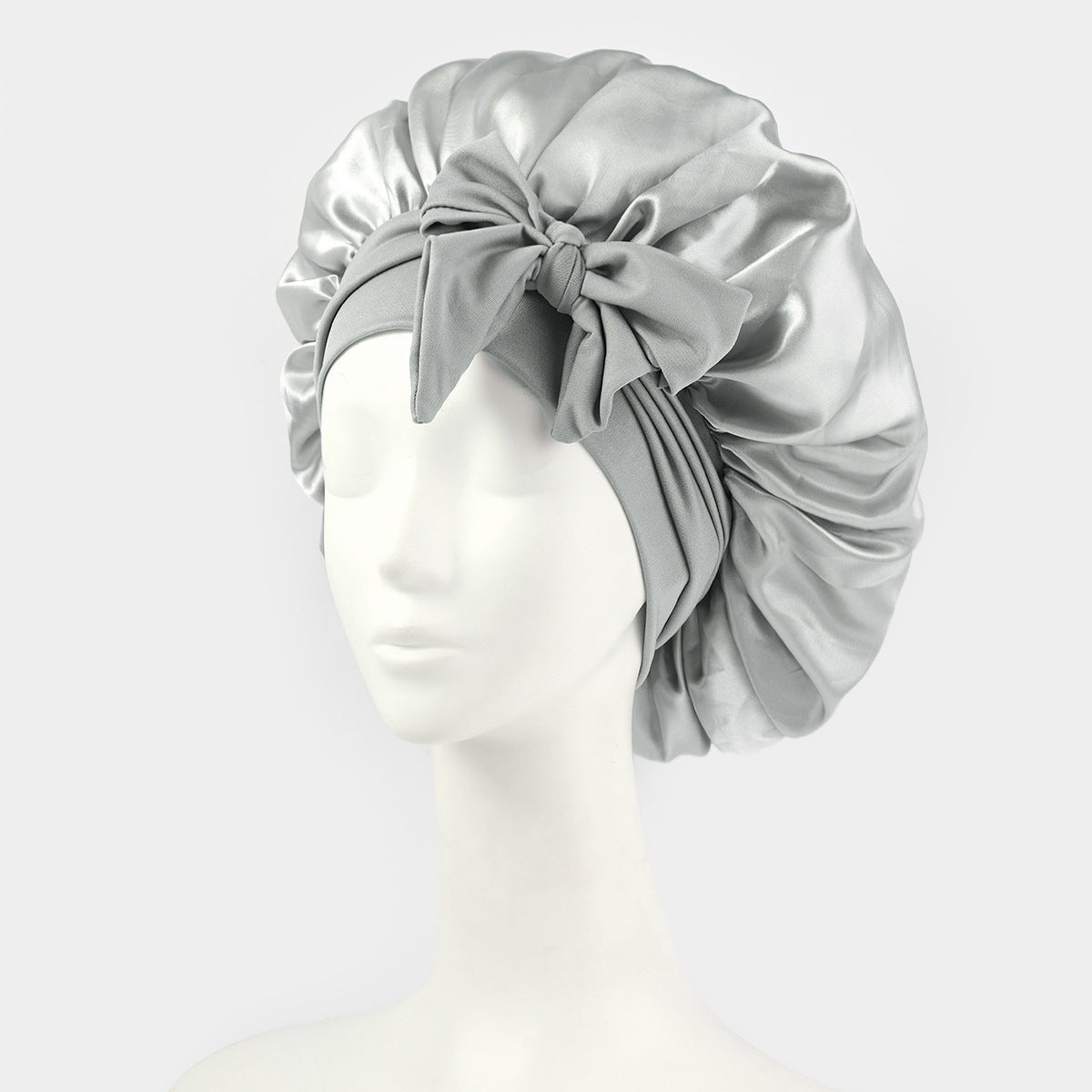 Buy Luxury Satin & Silk Bonnets with Matching Pillowcases – Hair Care & Beauty Sleep Essentials Grey | Beauty Device / Skincare Device – Best Online by Rosavie