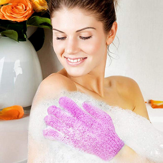 Rosavie Luxury Double-Sided Exfoliating Bath Gloves – Deep Clean & Smooth Skin