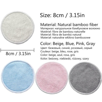 Rosavie 12-Pack Reusable Cotton Makeup Remover Pads – Eco-Friendly, Washable, Soft & Gentle Face Cleansing Rounds with Wash Bag – Zero Waste Skincare Alternative