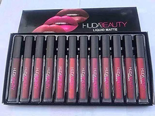 Huda Beauty Matte Finishing Lipstick (Pack of 12) [K-Matte Lips]