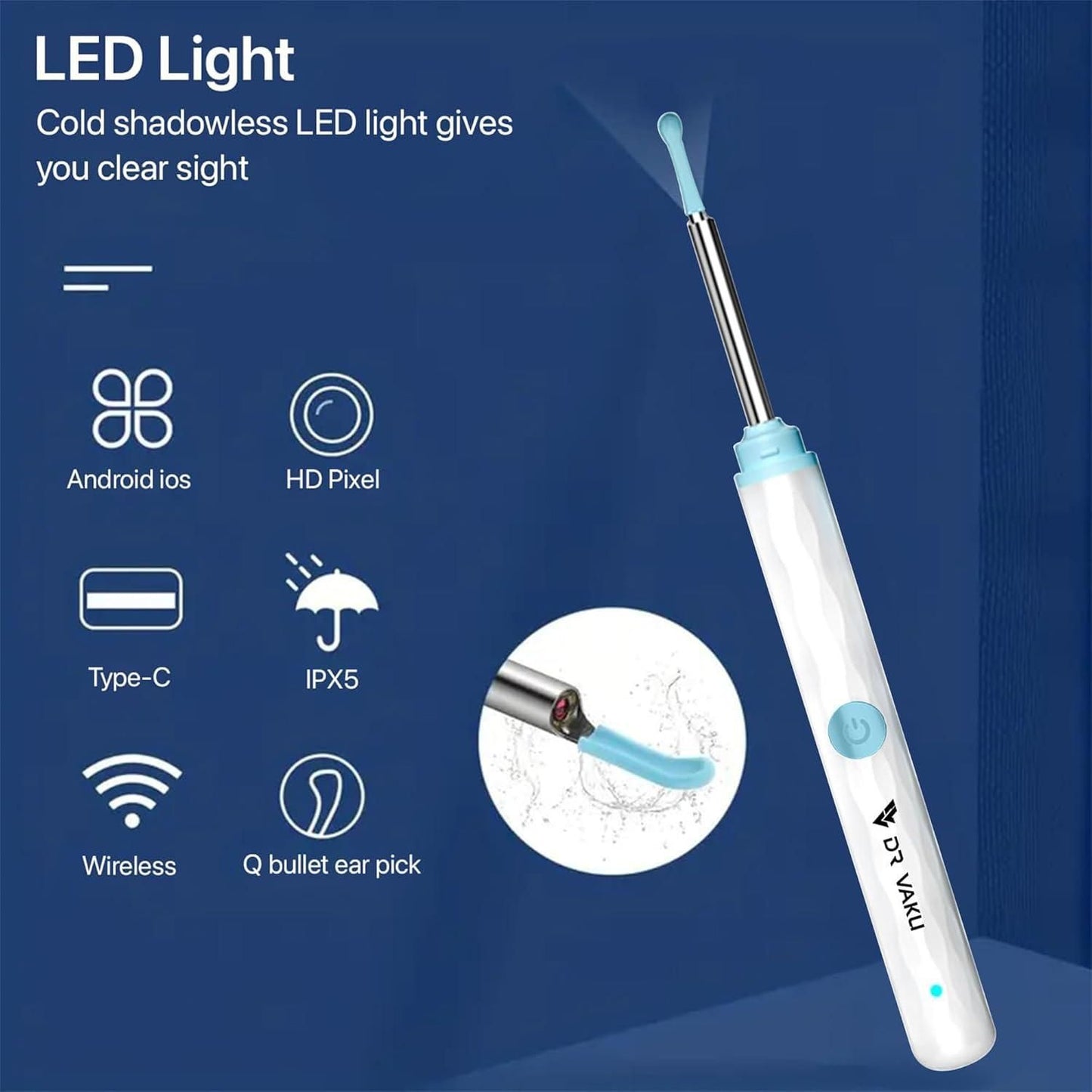 Smart Visual Ear Wax Cleaner with HD Camera & LED Light