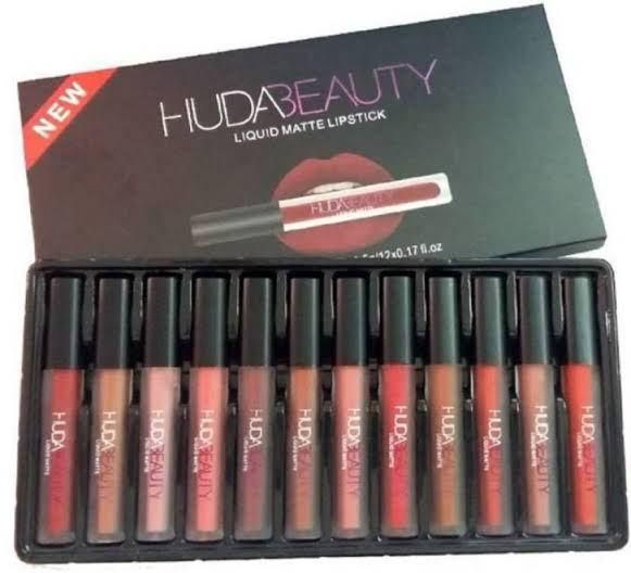 Huda Beauty Matte Finishing Lipstick (Pack of 12) [K-Matte Lips]