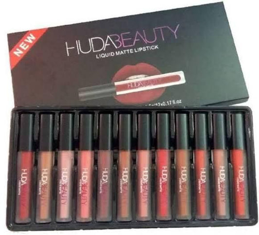Huda Beauty Matte Finishing Lipstick (Pack of 12) [K-Matte Lips]