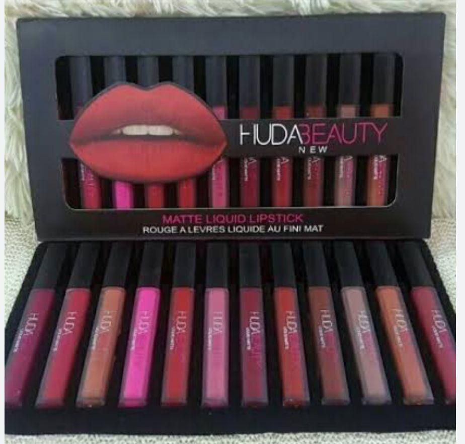 Huda Beauty Matte Finishing Lipstick (Pack of 12) [K-Matte Lips]