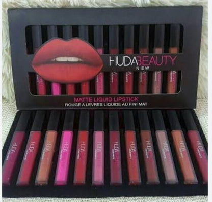Huda Beauty Matte Finishing Lipstick (Pack of 12) [K-Matte Lips]