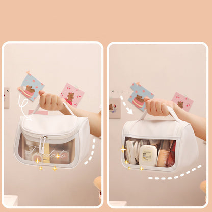 Rosavie Waterproof Cosmetic Storage Bag – Multi-Function Travel Makeup Organizer, Large Capacity, Portable & Durable